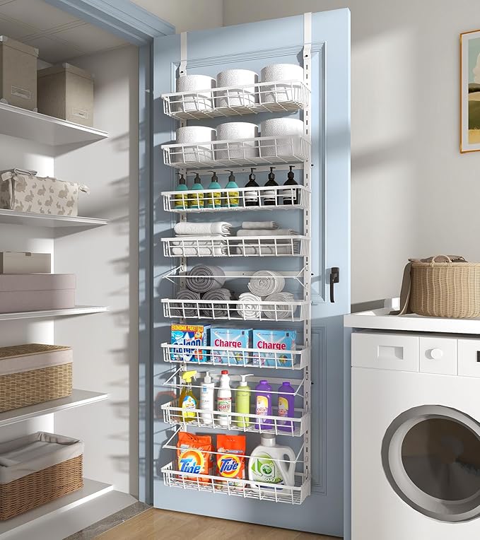 Over The Door Pantry Organizer, Wall Mount Spice Rack, Pantry Hanging Storage - Image 4