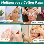 Premium Cotton Rounds for Face, 100% Pure & Natural Facial Cleansing Round Pads - Image 5