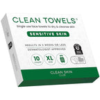 Clean Skin Club Clean Towels® XL Sensitive Skin | Travel Pack, Ultra-Soft by CLEANSKINCLUB