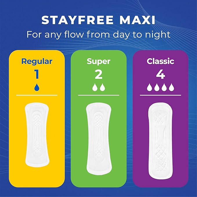 Stayfree Maxi Pads for Women, Super - Image 6