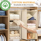 Ofiray-home Hanging Closet Organizer, 3-Tier Breathable Storage Bags - Image 3