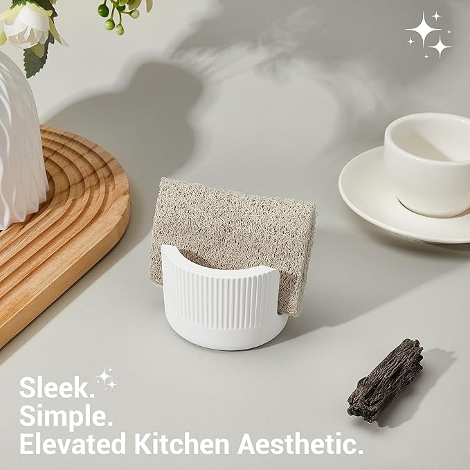 Diatomite Sponge Holder for Kitchen Sink Counter- Quick Drying, Fast Water - Image 6