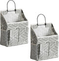 2pcs Wall Hanging Storage Bag, Small Door Closet Linen Fabric Pockets Organizer by HZZTYBRNY