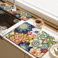 24.5" x 15.5" Dish Drying Mat & 24" x 5.5" Sink Splash Guard, Super Absorbent by BathtubMat