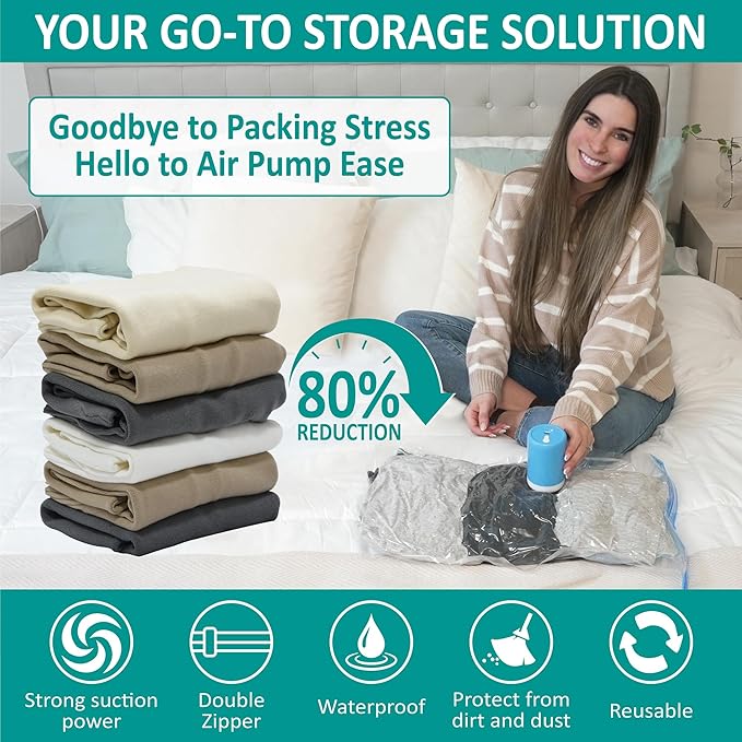 Cozy Essential Travel Vacuum Storage Bags - Image 2