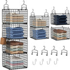 Hanging Closet Organizer, 4 Tier Metal Closet Organizers and Storage by Orapoke