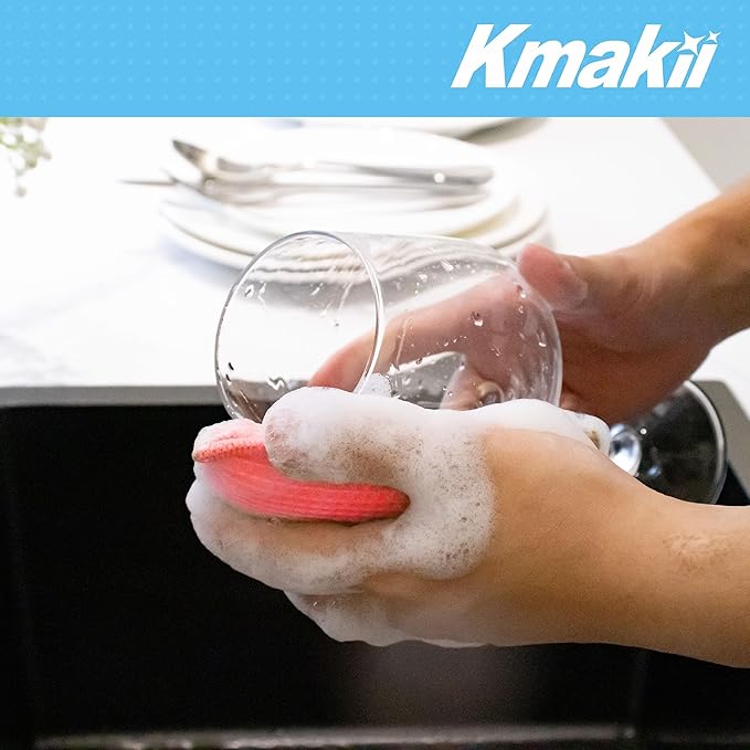 KMAKII Bamboo Kitchen Sponges Dish Sponge Super Absorbent Natural Dish Sponges - Image 8