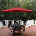 Simple Deluxe 9' Patio Umbrella Outdoor Table Market Yard Umbrella with Push Button Tilt/Crank - Image 5