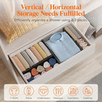 Lifewit 14 Pack Drawer Dividers 4" High 28-43.5cm/11-17" Adjustable Drawer - Image 5