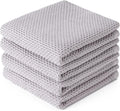 BOOMIBOO 4-Pack Dish Towels, 100% Cotton Waffle Weave, Ultra Soft Absorbent by BOOMIBOO
