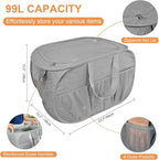 4 Pack Collapsible Laundry Baskets - Image 5