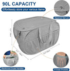 Collapsible Laundry Baskets, Tear Proof Pop Up Laundry Hamper - Image 3