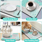 Dish Drying Mat for Kitchen Counter Matt, Super Absorbent Non-slip Rubber Backed - Image 6