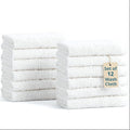 Casa Platino White Washcloths 12 Pack by CasaPlatino