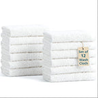 Casa Platino White Washcloths 12 Pack by CasaPlatino