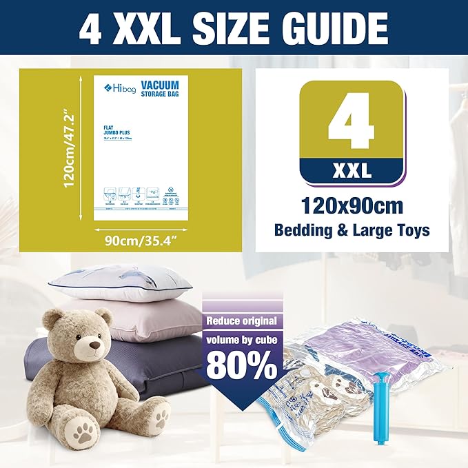XXL Jumbo 47''X35'' Vacuum Storage Space Bags Extra Large - Image 2