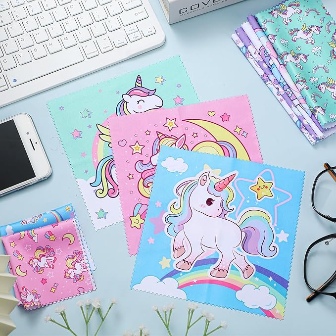 Sinmoe 20 Pcs Microfiber Cleaning Cloth Cute Unicorn Design Microfiber Soft - Image 3