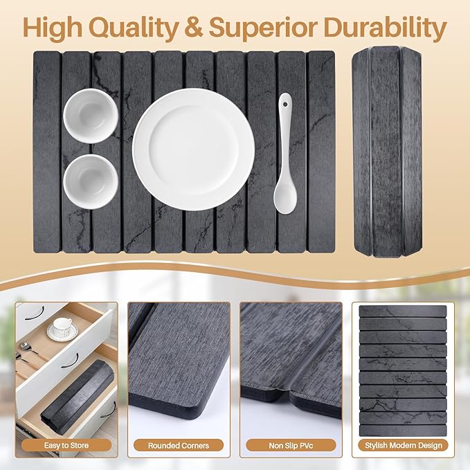 2 PCS Quick Dry Stone Dishes Mats - Image 3