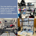 ADBIU Over The Sink Dish Drying Rack Snap-On Design 2 Tier Large Dish Rack) - Image 3