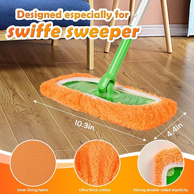 5 Pack Reusable Microfiber Mop Pads Compatible - Image 3