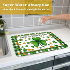Happy St. Patrick's Day Green Dish Drying Mat 18 x 24 Inch - Image 7