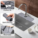 2Pcs Kitchen Sink Splash Guard, Silicone Faucet Mat Splash Guard - Image 5