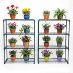 Panana 4 Tier Garden Greenhouse Steel Staging Shelving Plant Stand Garden Shelving Unit Garage Storage Racking, 2 Pack Plant Racks by Panana