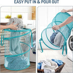 Seiritex Mesh Popup Laundry Hamper 115L Collapsible Laundry Basket No Lid Extra - Image 5