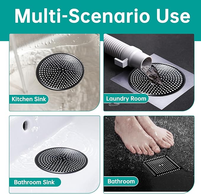 Shower Drain Hair Catcher, Bathtub & Sink Drain Hair Catcher, Anti-Clog Shower - Image 5
