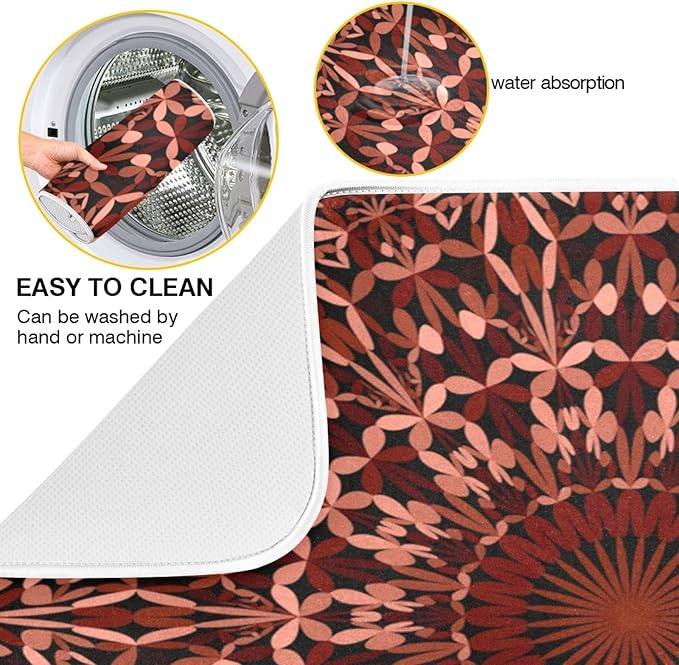 Super Absorbent Dish Drying Mat, Microfiber Fast-Drying Dish Mat, Kitchen Dish - Image 2