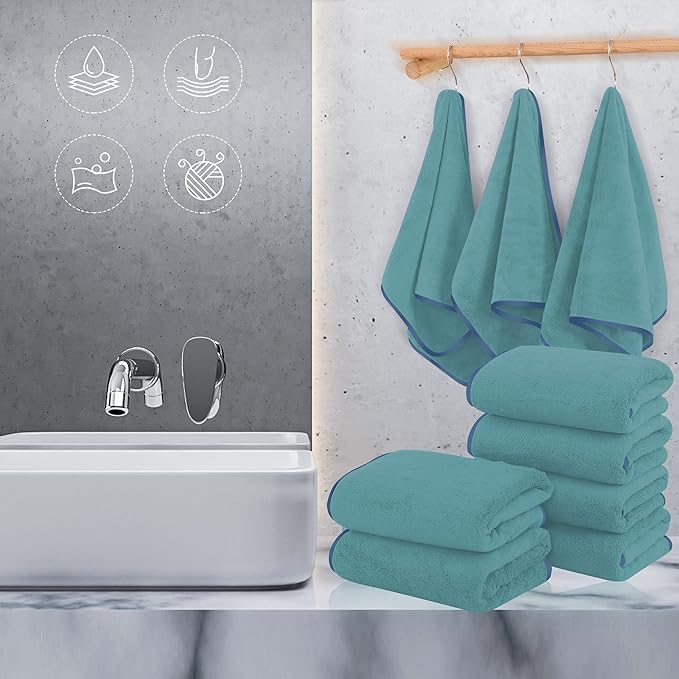 TENSTARS Silk Hemming Hand Towels - Image 3