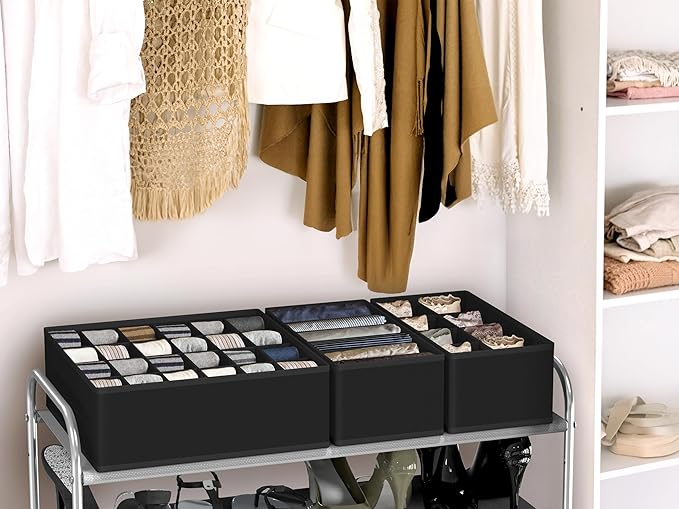 Simple Houseware Closet Underwear Organizer Drawer Divider Assorted 7 Pieces - Image 5