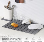 Large Stone Dish Drying Mat for Kitchen Counter, Foldable Water Absorbing - Image 6