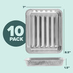 PLASTICPRO 10 Pack Disposable Aluminum Grill Liners Toppers Aluminum Foil - Image 4