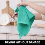 Homaxy 100% Cotton Terry Kitchen Towels, Checkered Designed, Soft and Super - Image 4