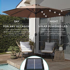 Best Choice Products 10ft Solar Polyester LED Lighted Patio Umbrella w/Tilt Adjustment and UV-Resistant Fabric - Image 3
