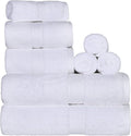 SUPERIOR Egyptian Cotton Pile 8 Piece Towel Set, Includes 2 Bath, 2 Hand by SUPERIOR