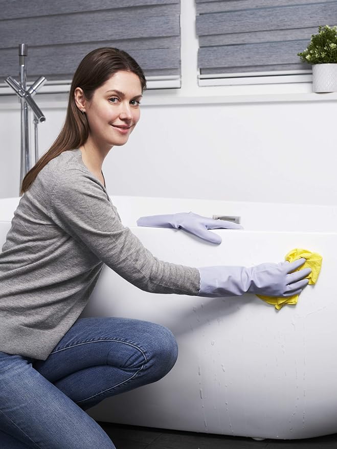 LANON 3 Pairs wahoo Skin-Friendly Cleaning Gloves, Unlined Dishwashing Kitchen - Image 5