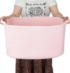 Large Rectangle Blankets Baskets 22"x17"x12" Toy Basket by XUANGUO