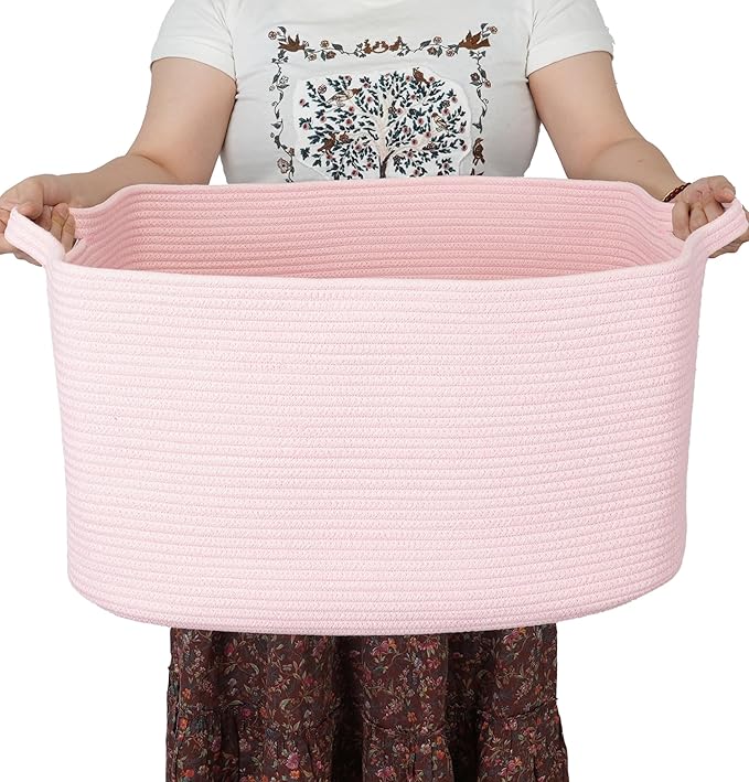 Large Rectangle Blankets Baskets 22"x17"x12" Toy Basket by XUANGUO
