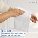 LANE LINEN 6 PC Wash Cloths Bathroom Set -100% Cotton Highly Absorbent - Image 3