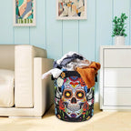 Sugar Skull Laundry Basket Skeleton Print Oxford Cloth Laundry Hamper - Image 7