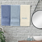 3 Pcs Home Sweet Home Hand Towels Farmhouse Decorative Embroidered Bathroom - Image 3