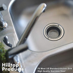 2 Pack - 4.5" Top / 3" Basket - Kitchen Sink Drain Strainer Stainless Steel - Image 6