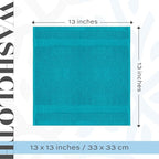 White Classic Luxury Cotton Washcloths 13x13 Inch - Image 4