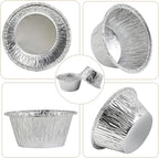 Aluminum Foil Baking Cups, 150 Pack Disposable 4 Oz Ramekins Aluminum Cupcake - Image 2