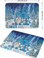 Winter Blue Gnome Dish Drying Mat - Image 2