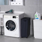 Slim Laundry Hamper with Lid and Wheels, Small Rolling Laundry Basket with - Image 6
