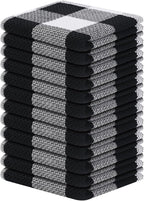 Homaxy 100% Cotton Waffle Weave Check Plaid Dish Cloths, 12 x 12 Inches by Homaxy