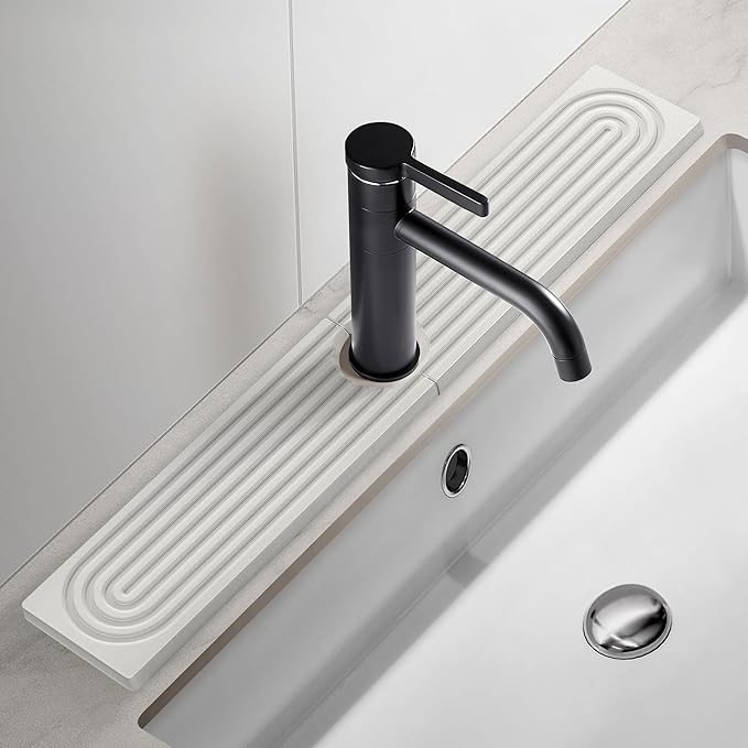 Faucet Mat for Kitchen Sink, Diatomite Fast Drying Stone Sink Tray, Super by Unknown